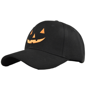 Gorra de Béisbol con Bordado de Calabaza de Halloween, Unisex, Naranja, Algodón, Ajustable, 6 Paneles, Protección Solar, Gorra Casual para Fiestas de Halloween - Product Image 2