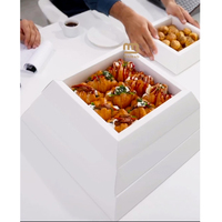 Boîte Alimentaire Pyramide Kraft Personnalisée pour Traiteur, Bento à Emporter, Gâteaux, Desserts, Plateaux Repas et Collation