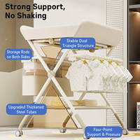 Table à langer pliable 3-en-1 pour bébé, table de soin intégrée pour nouveau-né, table de bain mobile pour bébé