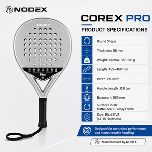 Raquetas de Pádel con Cabeza de Control Extra, Personalizadas al por Mayor, OEM 2026, Forma Redonda Premium, Núcleo de Espuma EVA de Calidad Inigualable - Product Image 2