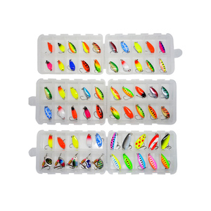 Kit de leurres métalliques colorés, 20 pièces, <span class=keywords><strong>meilleur</strong></span> appât de pêche, truite, leurres de pêche faciles à attraper, vrai poisson, ensemble de cuillères à filer - Product Image 1
