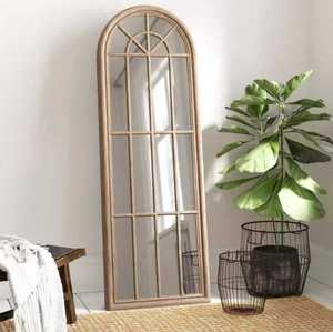 Miroir mural et sur pied <span class=keywords><strong>en</strong></span> <span class=keywords><strong>fer</strong></span> <span class=keywords><strong>forgé</strong></span> chic à <span class=keywords><strong>grille</strong></span> longue pour fenêtres, avec cadre <span class=keywords><strong>en</strong></span> métal - Product Image 6