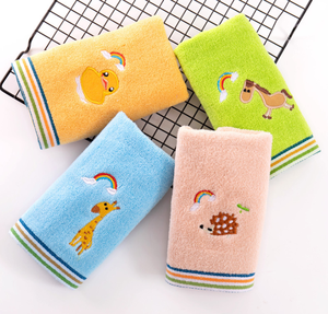 En gros personnalisé 100% coton absorbant visage <span class=keywords><strong>serviette</strong></span> petite 100% coton mignon brodé <span class=keywords><strong>serviette</strong></span> dessin animé bébé <span class=keywords><strong>serviette</strong></span> enfant - Product Image 1