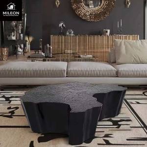 Lüks Bilgi Ağacı Sehpası, Antik Patinalı Parlak Pirinçten, Altın Ağacı Motifiyle İşlenmiş - Product Image 5