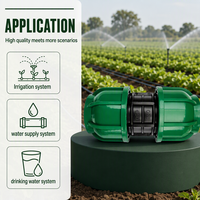 Bon prix, raccords de tuyaux en PE de haute qualité PN16, connecteur rapide pour tuyaux en PE pour systèmes d'irrigation agricole.