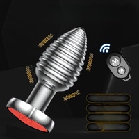 APP-gesteuerter Kabelloser Leuchtender Vibrierender Analplug mit Fernbedienung für Diskretes Outdoor-SM-Spiel Weibliches Erwachsenen-Lustspielzeug