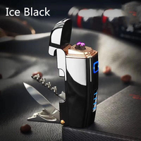 Briquet électrique rechargeable DEBANG, activé par USB, multifonctionnel, plasma avec couteau pour cigarettes, cadeau d'affaires en plastique