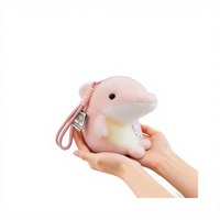 Pendentif Peluche Requin Représentant un Dauphin Réaliste de Dessin Animé, Jouet en Peluche Unisexe, Breloque de Sac, Porte-clés en Tissu Polyester 18cm