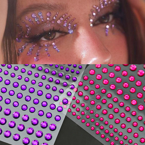 Decorazioni per il Viso per Festival Musicali, Adesivi con Cristalli e Strass per Bambini e Adulti, Trucco Occhi Fai-da-Te, Adesivi per Unghie Autoadesivi - Product Image 3