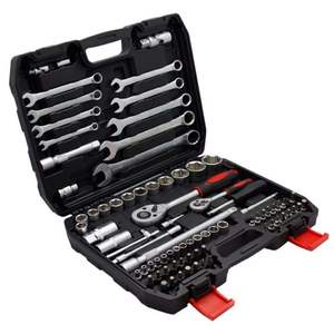 Juego de 82 Piezas de Llaves de Tubo Combinadas OEM en Estuche Rígido, Kit de Herramientas para Reparación de Automóviles, Llaves de Mano de Acero al Carbono, 1 Año de Garantía, Caja de Herramientas - Product Image 3
