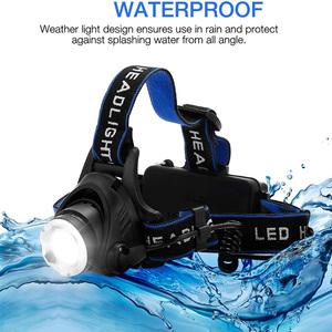 최고급 18650 배터리 IP55 방수 10000시간 야외 캠핑용 LED 충전식 디밍 헤드램프 - Product Image 2