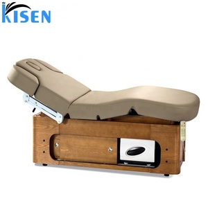 Kisen Hot Sale Cosmetic Good Quality Black Lash Bed <b>Table</b> Chair Beige Smart Beauty Bed with Massage - Product Image 5