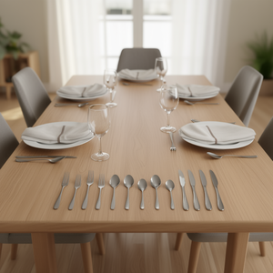 Ensemble de couverts modernes en acier inoxydable, 30 pièces pour 6 personnes, lavable au lave-vaisselle, vaisselle de table, kit d'ustensiles de cuisine - Product Image 2
