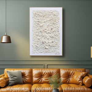 Peintures murales décoratives uniques en <span class=keywords><strong>mousse</strong></span> blanche et coquillages pour la décoration de la maison, du bureau et des hôtels - Product Image 1