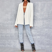 Weixin — vêtements pour femmes, Blazer personnalisé, surdimensionné, à simple boutonnage