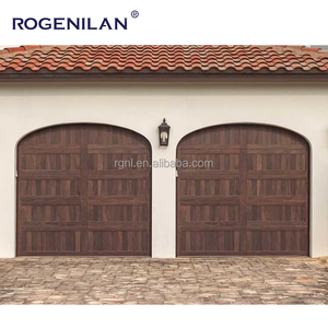 Porte de <span class=keywords><strong>garage</strong></span> sectionnelle en aluminium à grain de <span class=keywords><strong>bois</strong></span> avec fenêtres en plexiglas, portes de <span class=keywords><strong>garage</strong></span> automatiques à panneaux sandwich - Product Image 3
