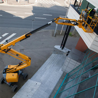 Piattaforma Elevatrice Elettrica Articolata per Installazione Facciate in Vetro 12m 14m 16m 18m 20m 22m Semovente Cherry Picker Manlift AWP