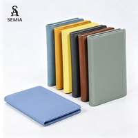 SEMIA Dompet Paspor Kulit Hitam Gaya Vintage & Tempat Kartu Identitas Model Dompet Paspor-01 untuk Pria dan Wanita