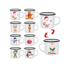 12 ounce. Ly sứ tráng men màu macaron tùy chỉnh, viền bạc - Product Image 2