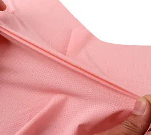 Naylon nefes örgü spor örgü yoga giysileri günlük T-shirt yüksek elastik hızlı kuru kumaş örme kumaş