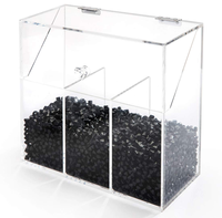 Yageli - Porte-pinceaux cosmétiques en acrylique transparent - Boîte organisatrice de maquillage avec couvercle - Épaisseur 3-5 mm - Installation facile - Logo personnalisé