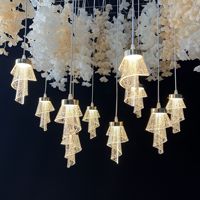 2025 mariage transfrontalier 10 lustres de ballet acrylique lueur atmosphère de noël lumières mise en scène Banquet salle décoration