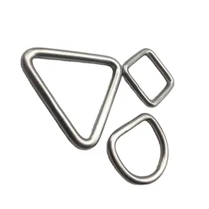 Borsa all'ingrosso della tessitura D anello in acciaio acciaio anello in metallo acciaio inossidabile saldato anello D