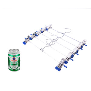 Stainless Steel Trouser Clip Hanger With Anti Slip Clips Extendable Clothes Hanger For Pants Skirts Ties Storage Organizer - Product Image 5