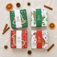 Boîte en papier pour emballage de gâteau sur mesure, décoration de cadeau, boîtes à bonbons de Noël pour chocolats et sucettes