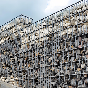 CE ISO nhà máy bán buôn Chất lượng cao lục giác gabion hộp 60x80mm hàn dây lưới Giỏ dây thép lưới đá tường gabion - Product Image 1