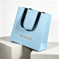 Sacs en papier de luxe personnalisés avec logo imprimé, emballage pour bijoux, bracelet, sac cadeau, sac de shopping avec fermeture à ruban