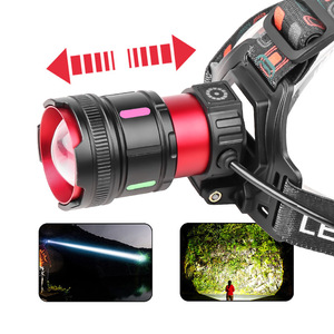 Lampe frontale Yunmai 30W, laser blanc, COB, lumière d'avertissement rouge, rechargeable, zoom, capteur, phare rotatif - Product Image 4