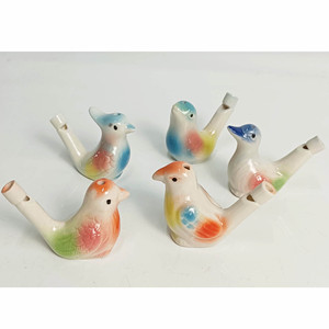 Fischietti all'ingrosso dell'acqua dell'uccello della porcellana fischietto dell'acqua dell'uccello variopinto ceramico uccello fischietti giocattoli per bambini regalo di compleanno - Product Image 6