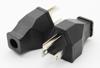 Adaptador de enchufe macho de alimentación eléctrica Nema 5-15P de 3 pines estadounidense de EE. UU., Conector de cable de extensión recargable