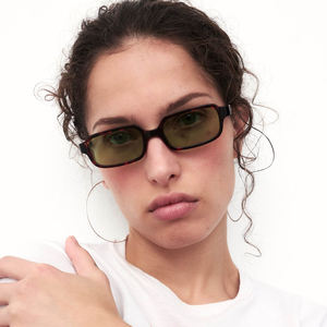 <span class=keywords><strong>Occhiali</strong></span> da <span class=keywords><strong>Sole</strong></span> 2510 con Montatura Piccola Retrò e LOGO Personalizzato per <span class=keywords><strong>Uomo</strong></span> e Donna, <span class=keywords><strong>Occhiali</strong></span> Rettangolari Vintage Leopardati in Acetato con Lenti G15 - Product Image 3