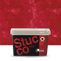 Peinture acrylique liquide Iris Color Deco Stucco Rouge N° 1 pour la décoration et la protection des murs