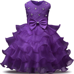 Robe de demoiselle d'honneur formelle pour filles de 3 à 8 ans, robes florales pour bébés filles, Vestidos, 9 couleurs, vêtements de fête de mariage, vêtements d'anniversaire pour enfants - Product Image 6