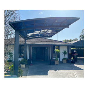 Garaje de estacionamiento de metal arqueado, refugio de <span class=keywords><strong>Cochera</strong></span> de madera tratado térmicamente, Tettoia tratado a presión para longevidad - Product Image 6