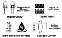 Medidor de Energía Acrel AMC16Z-ZA para Centro de Datos, Gabinete Principal, Doble Alimentación A+B, Modelo de Monitoreo Preciso, Montaje en Riel DIN, con Protocolo Modbus-RTU
