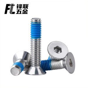 Tornillos de Cabeza Plana Hexagonal de Acero Inoxidable 304 Fenglian DIN7991 A2-70 con Pegamento Preaplicado Antiaflojamiento para la Industria de la Construcción - Product Image 2