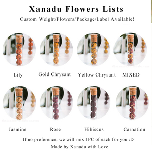 Sỉ 8 quả cầu hoa khô tự nhiên xinh xắn 5g, hoa nở trong ống thủy tinh, quà tặng trà hoa khô, hoa nhài, hoa hồng, hoa dâm bụt - Product Image 2