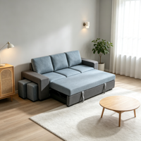 Canapé-lit pliable en tissu multi-usages personnalisable en gros pour l'ameublement intérieur résidentiel
