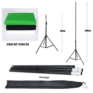 Fond Vert 2x2m màu xanh lá cây nền đứng cho máy ảnh với Nhiếp Ảnh Màu Xanh Lá Cây Màn hình Backdrop tam giác sống Thảm vải - Product Image 2