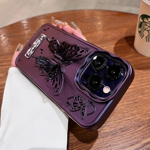 Custodia per telefono con staffa a farfalla in stile coreano per <span class=keywords><strong>iPhone</strong></span> <span class=keywords><strong>12</strong></span> 13 14 15 Pro Max <span class=keywords><strong>Cover</strong></span> antiurto con supporto in <span class=keywords><strong>Silicone</strong></span> morbido - Product Image 6