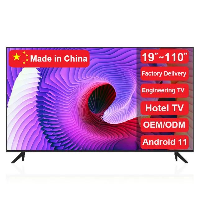 HDR LED Smart TV, Android Smart Wifi, gebogen 1080P, QLED Televisie, Fabrieksleverancier, HD, 50-98 Inch, 4K