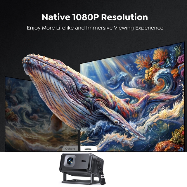 High Performance Real 1080P Full HD High Brightness 6500 Lumens Google TV 5G Wifi Projector