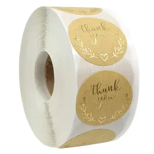 Etiquetas de <span class=keywords><strong>Papel</strong></span> Kraft Autoadhesivas con Impresión Personalizada, Etiquetas con Logotipo <span class=keywords><strong>para</strong></span> Embalaje, Etiqueta Adhesiva en Blanco - Product Image 1