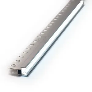 עיטור קצה אריחי פרופיל אלומיניום כסף אנודייז עם מערכת תאורת רצועת LED