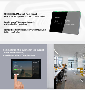 <span class=keywords><strong>Tablet</strong></span> LED con Schermo Touch per Montaggio a Parete in Vetro con POE NFC RFID per Prenotazione Sale Riunioni - Product Image 6