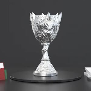 Trofeo del Vincitore delle Partite Competitive della Guild del Gioco Time Hunter, in Metallo Fuso, Placcato Oro/Argento, Design Personalizzato - Product Image 6